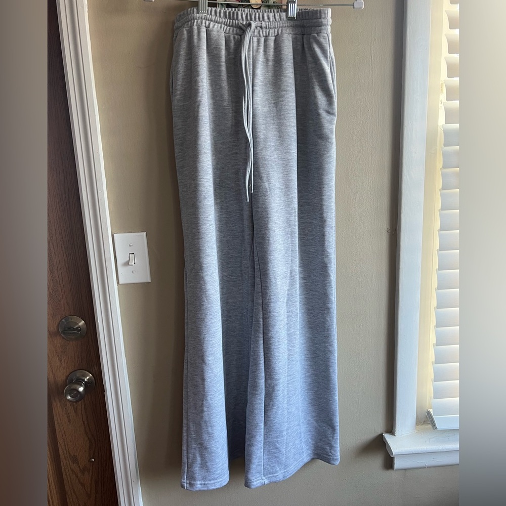 Grey Wide Leg Sweats